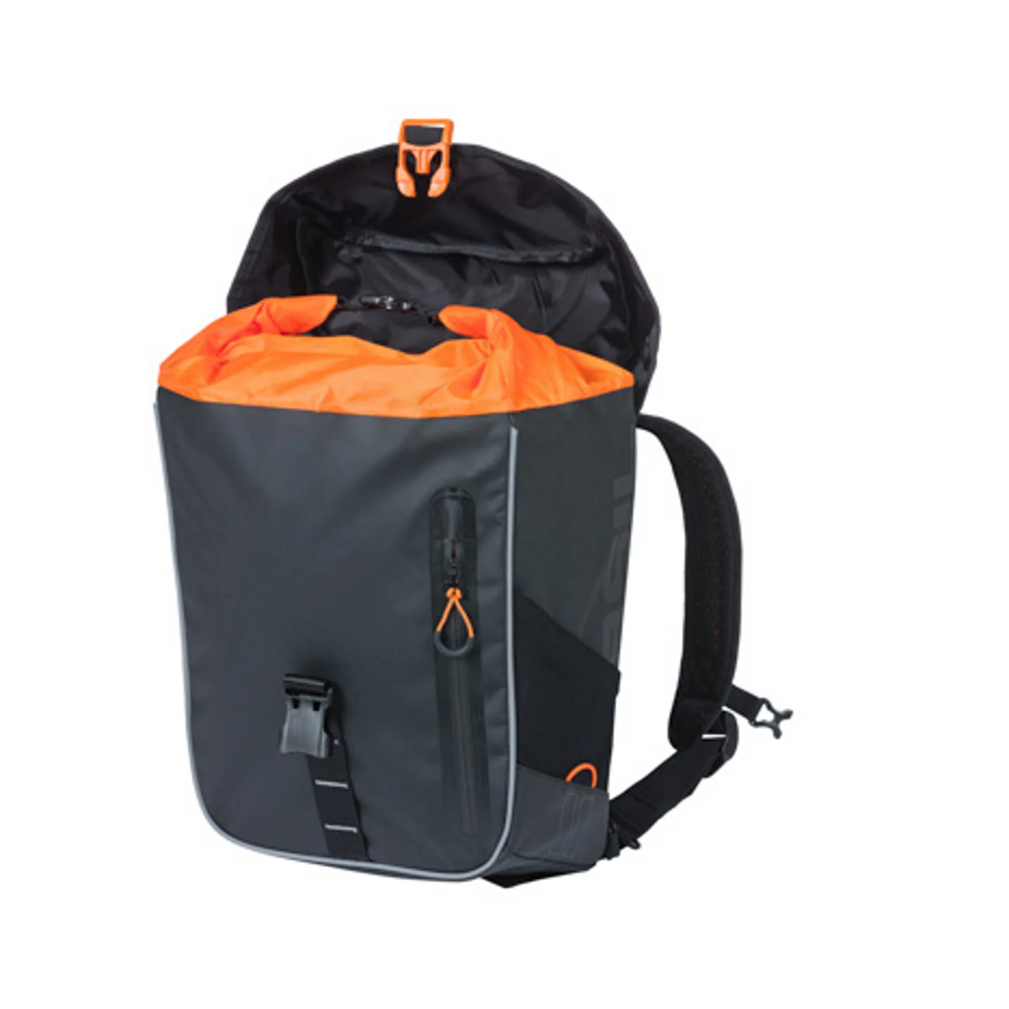 Basil Miles Tarpaulin Day Pack 17L Black Orange - Image 3