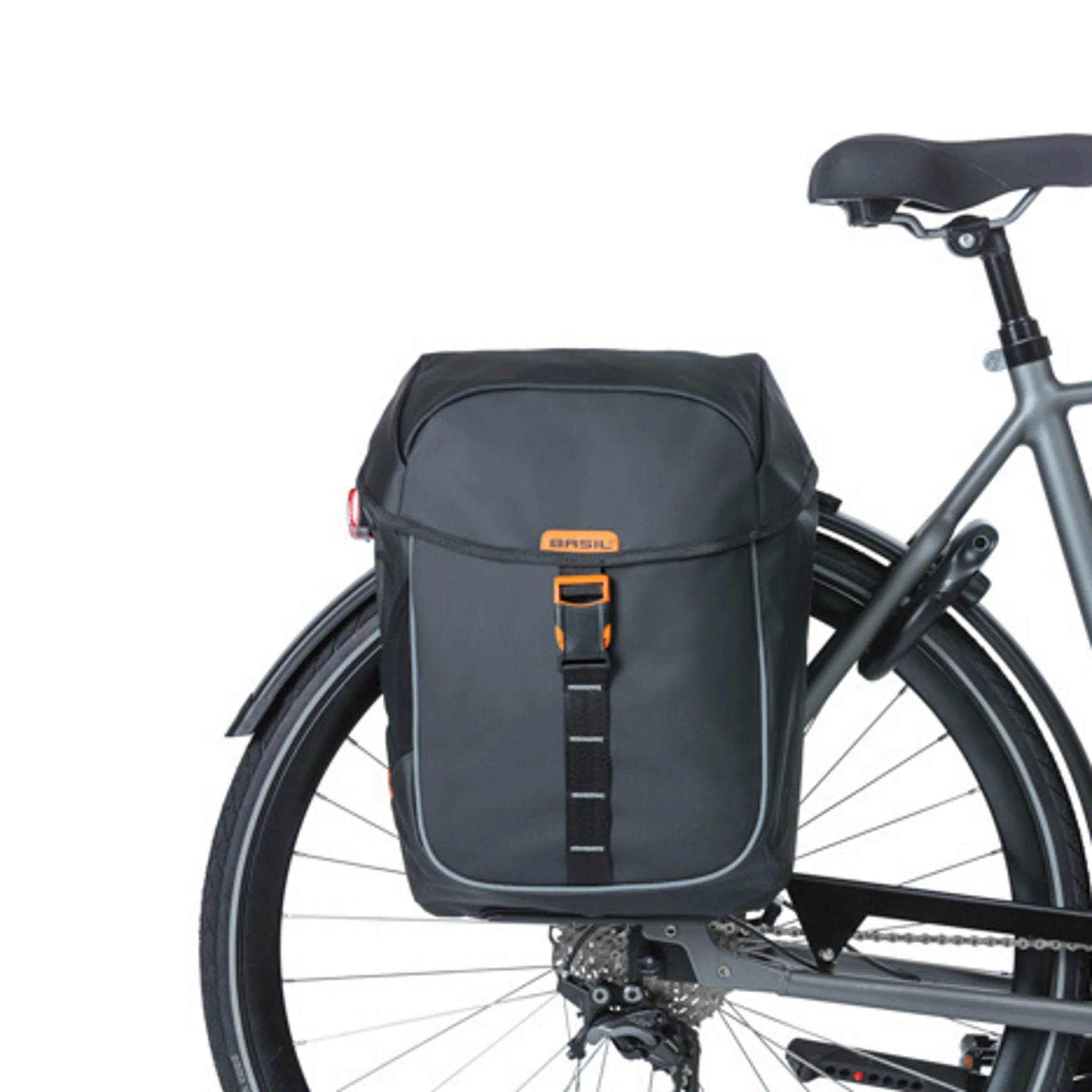 Basil Miles Tarpaulin Double Bag 34L Black Orange - Image 2