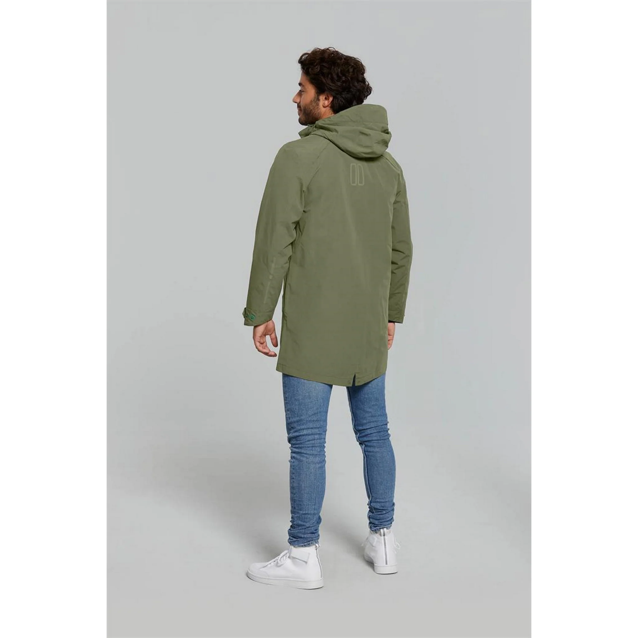 Basil Mosse Men's Bicycle Rain Parka Olive Green - Image 5