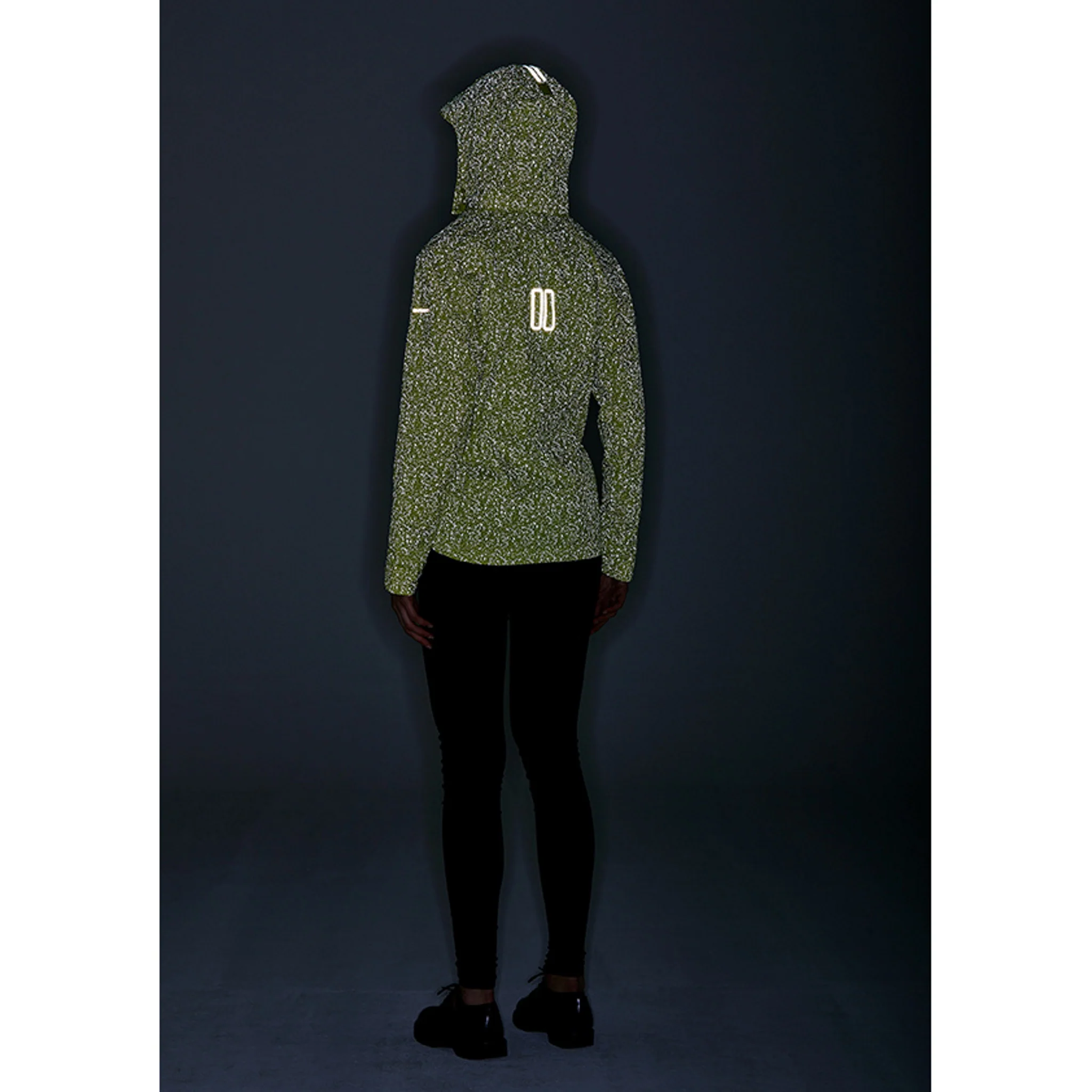 Basil Skane Women's Hi-Vis Bicycle Rain Jacket Neon Yellow Full Reflective - Image 9