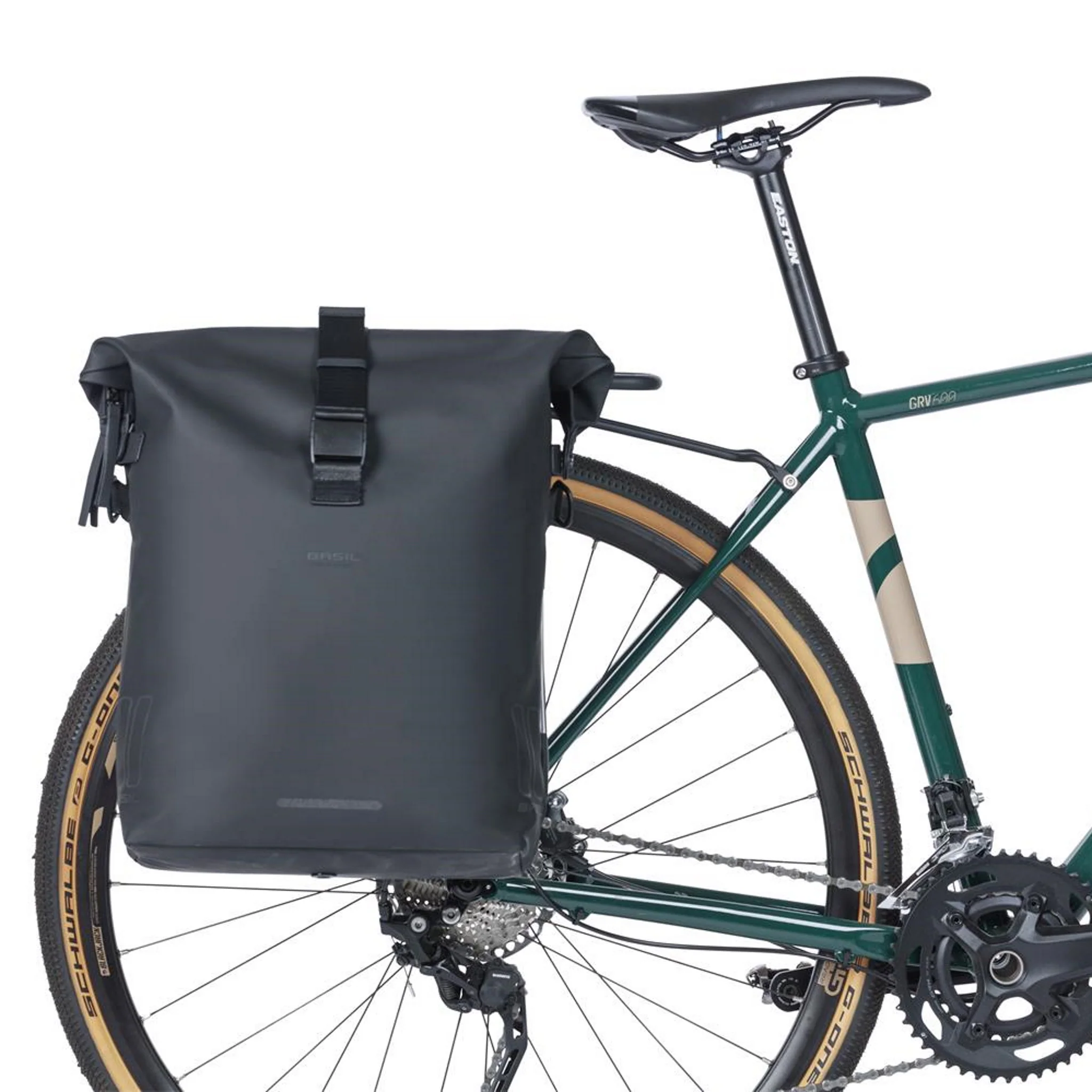 Basil Soho MIK Side Bicycle Bag/Backpack 17L with LED Light Black - Image 5