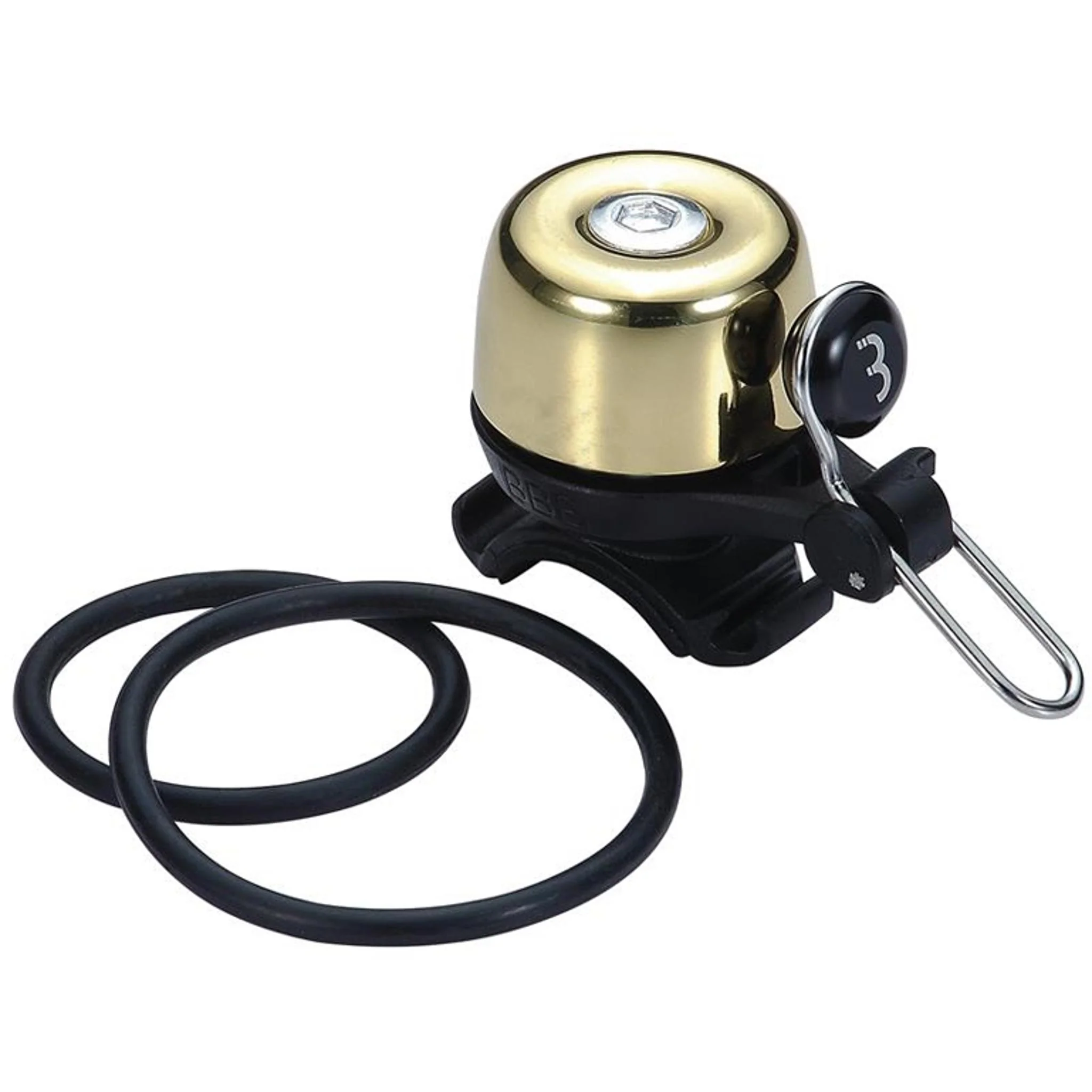 BBB Noisy Brass Bike Bell Glossy Gold - Image 2