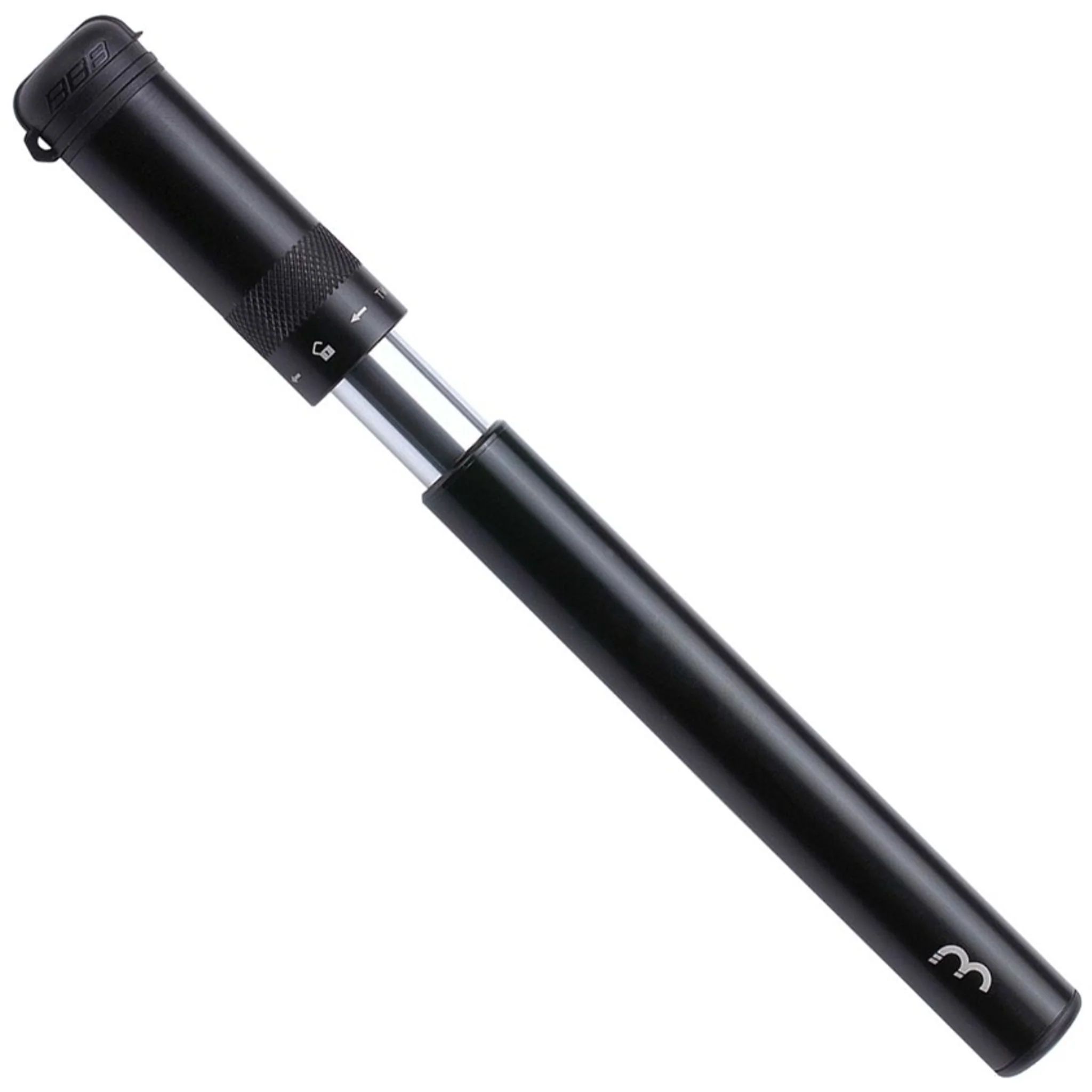 BBB Easyroad Minipump Black Aluminum 185mm 130Psi - Image 2