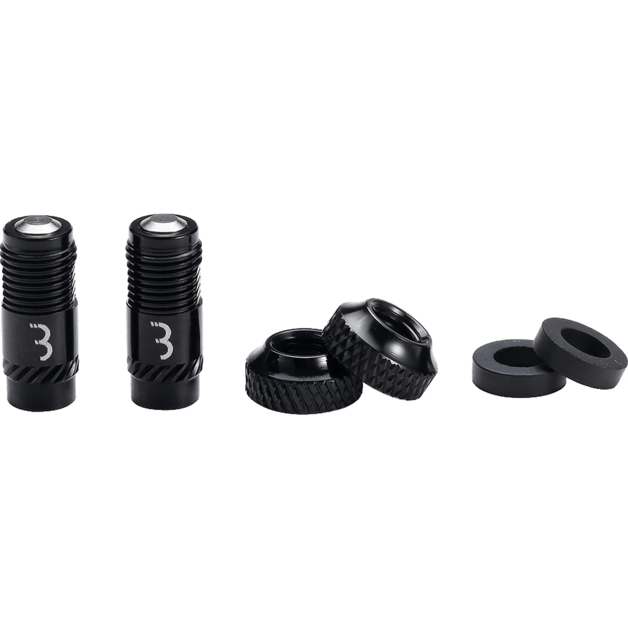 BBB CoreCap Tubeless Valve Cap Set 40mm Black