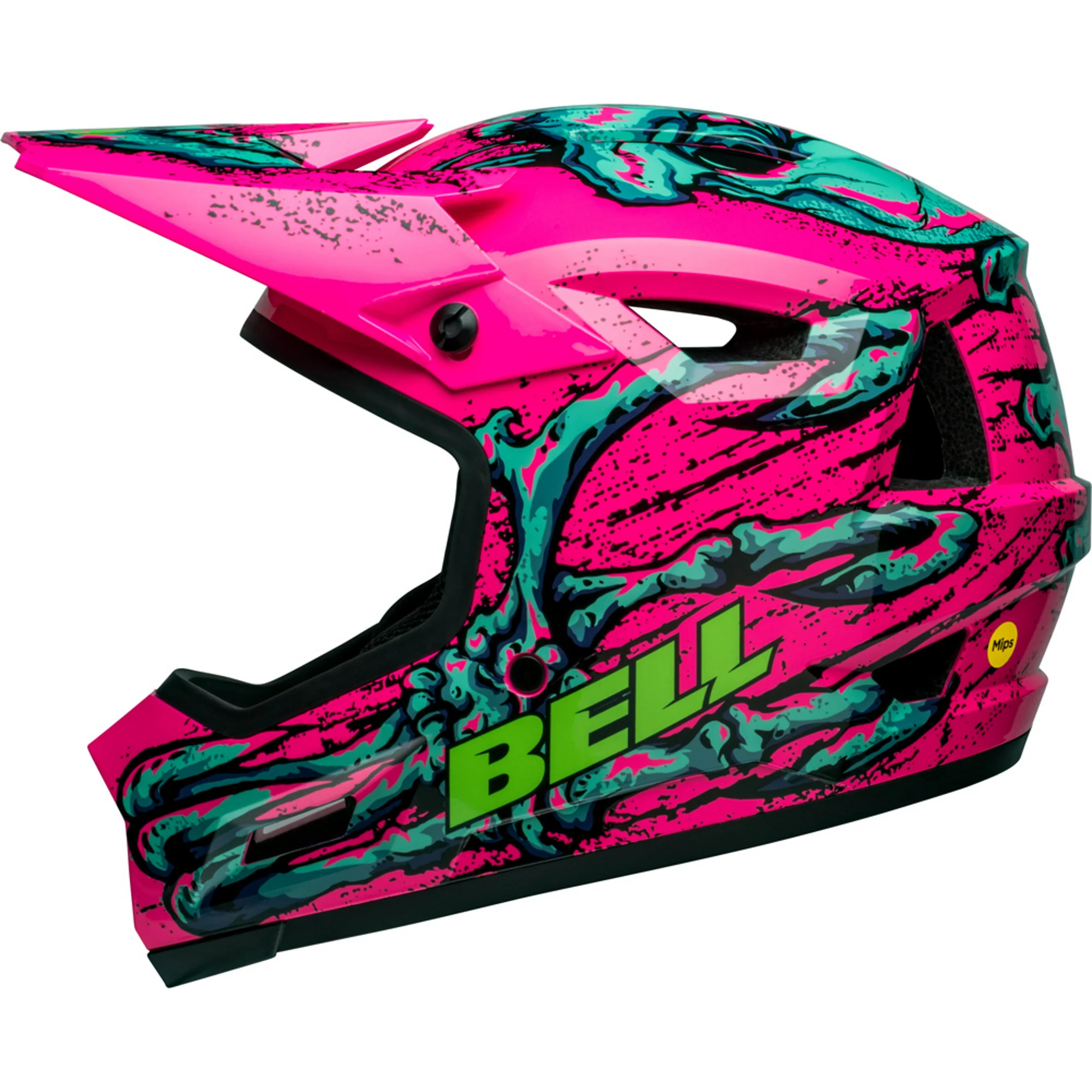 Bell Sanction 2 DLX MIPS Full-Face Helmet Bonehead Gloss Pink/Turquoise - Image 5