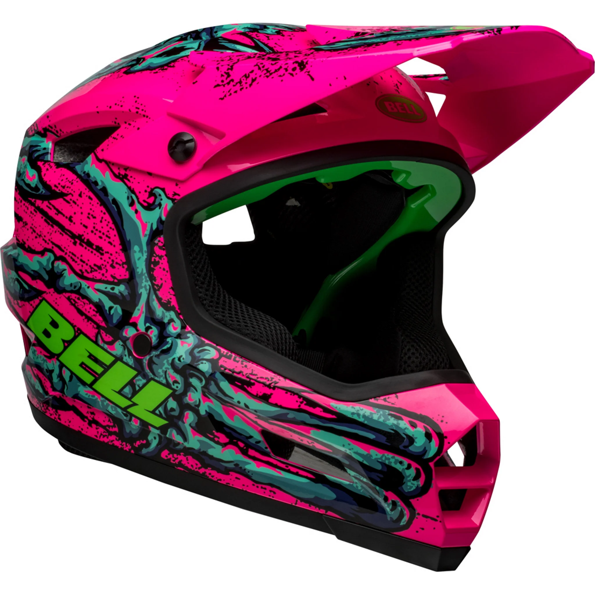 Bell Sanction 2 DLX MIPS Full-Face Helmet Bonehead Gloss Pink/Turquoise - Image 6