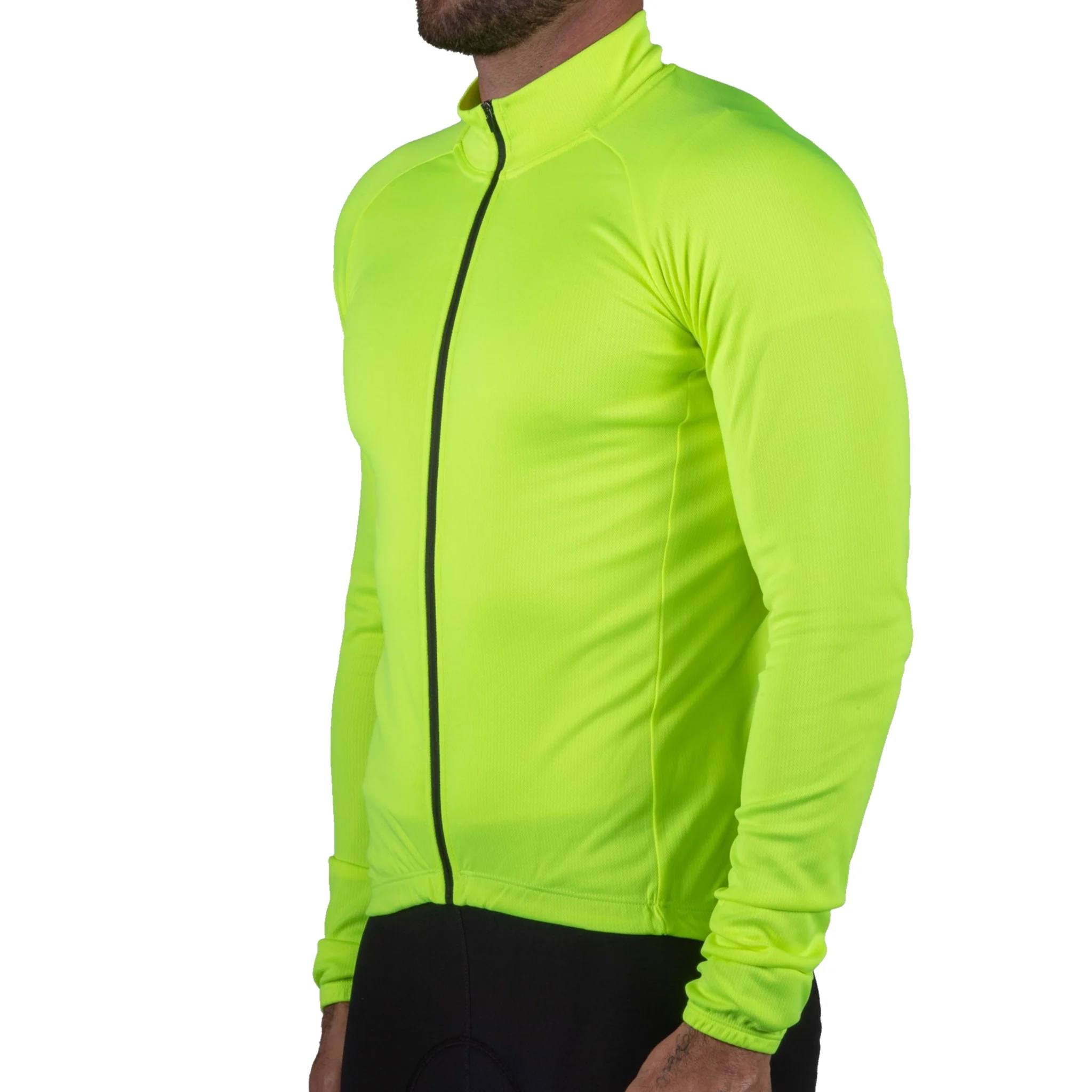 Bellwether Men’s Draft Thermal Long Sleeve Jersey H-Vis - Image 2