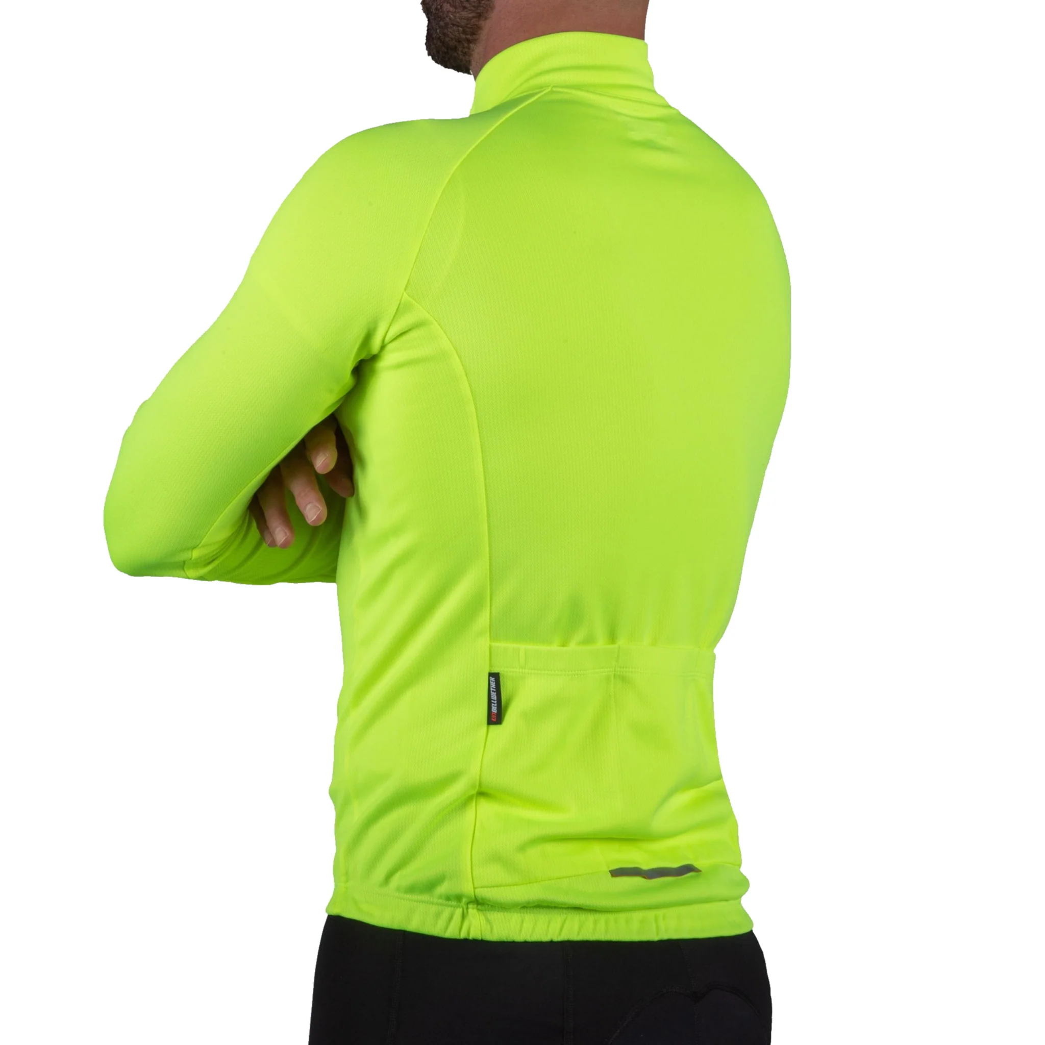 Bellwether Men’s Draft Thermal Long Sleeve Jersey H-Vis - Image 3