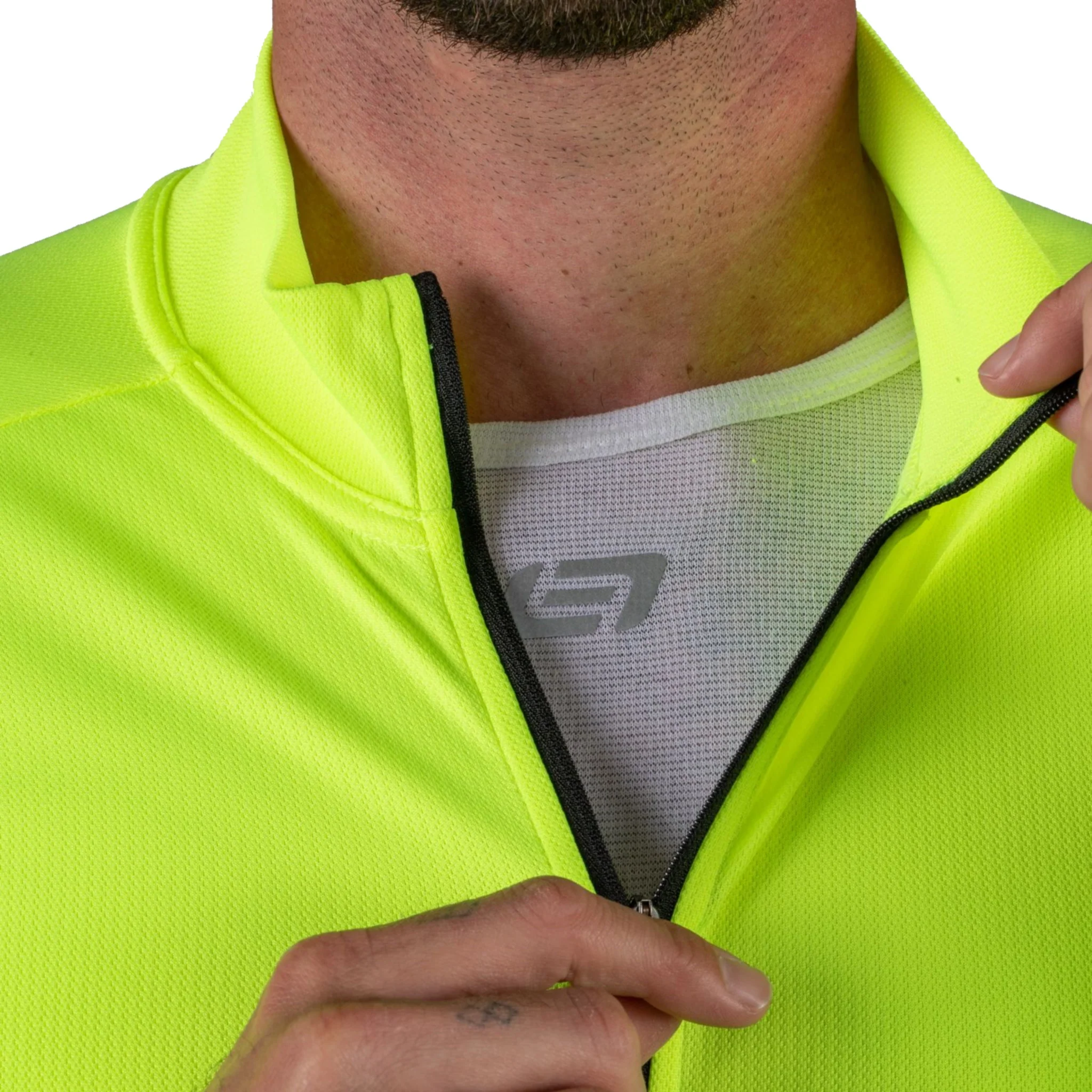 Bellwether Men’s Draft Thermal Long Sleeve Jersey H-Vis - Image 4