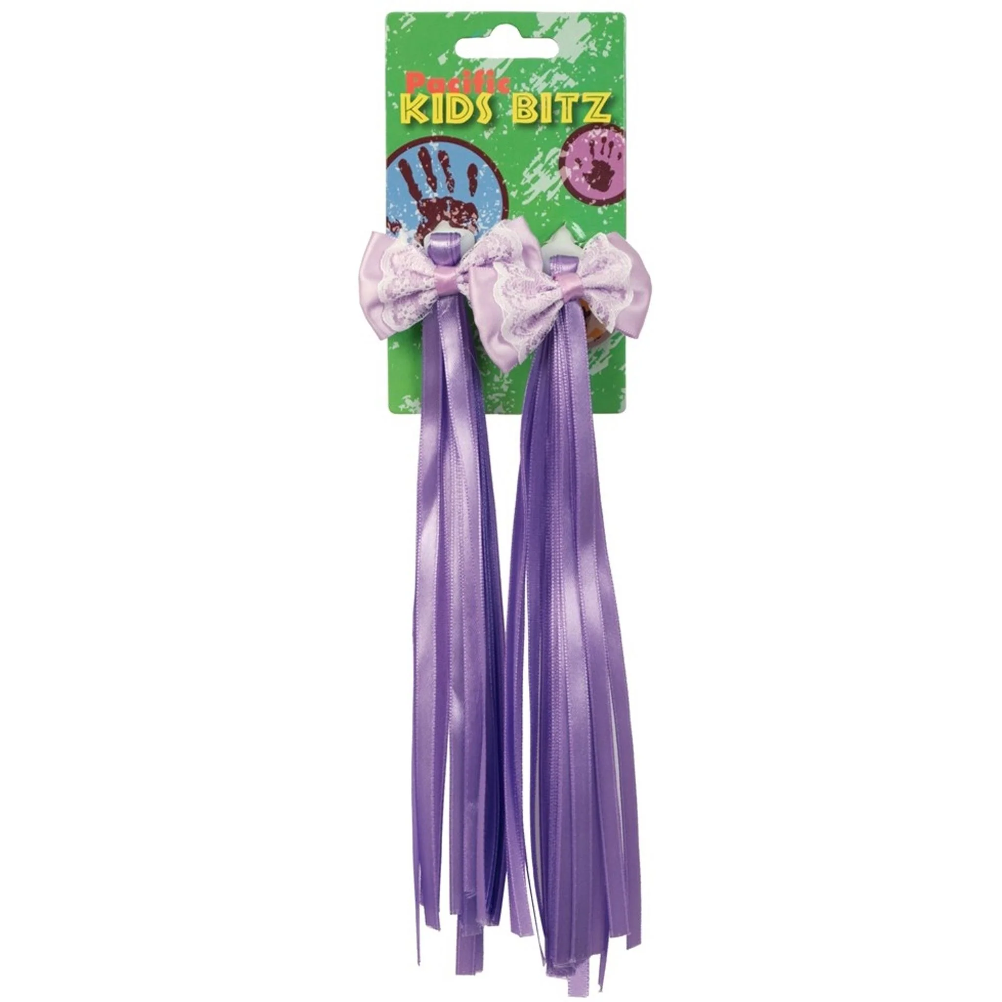 Bikecorp Handlebar Streamers w/ Bow Purple