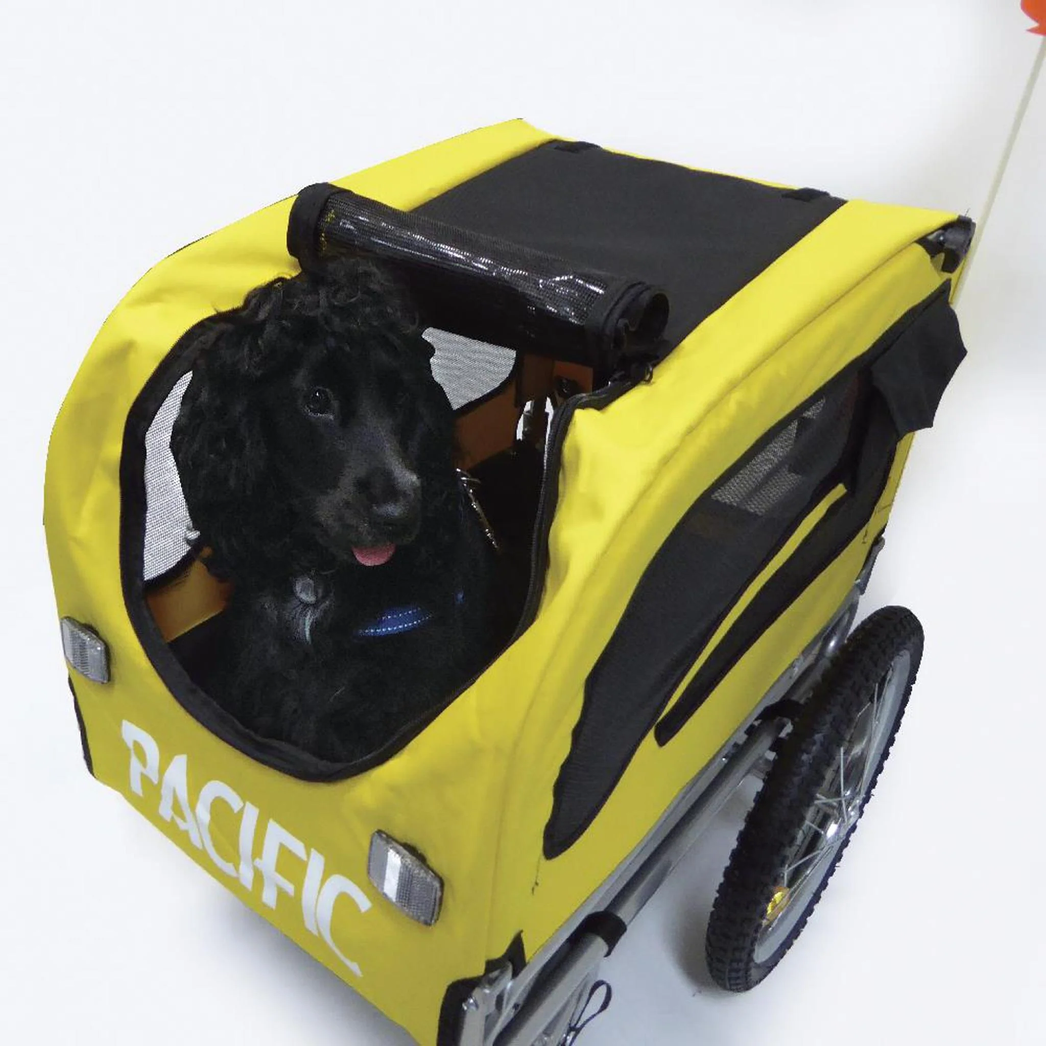 Pacific Pet Bike Trailer MD Reflective Yellow - Image 3