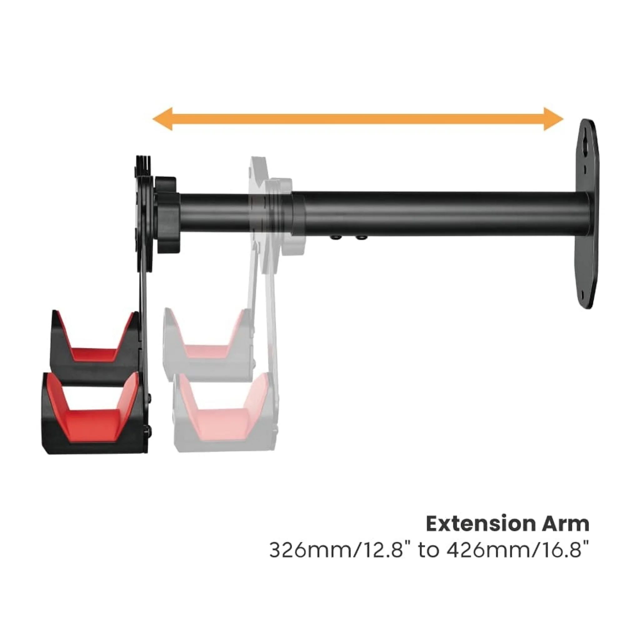 Bikerakz EZI-Hang Wall Mounted Bike Rack Black/Red - up to 25kg - Image 3