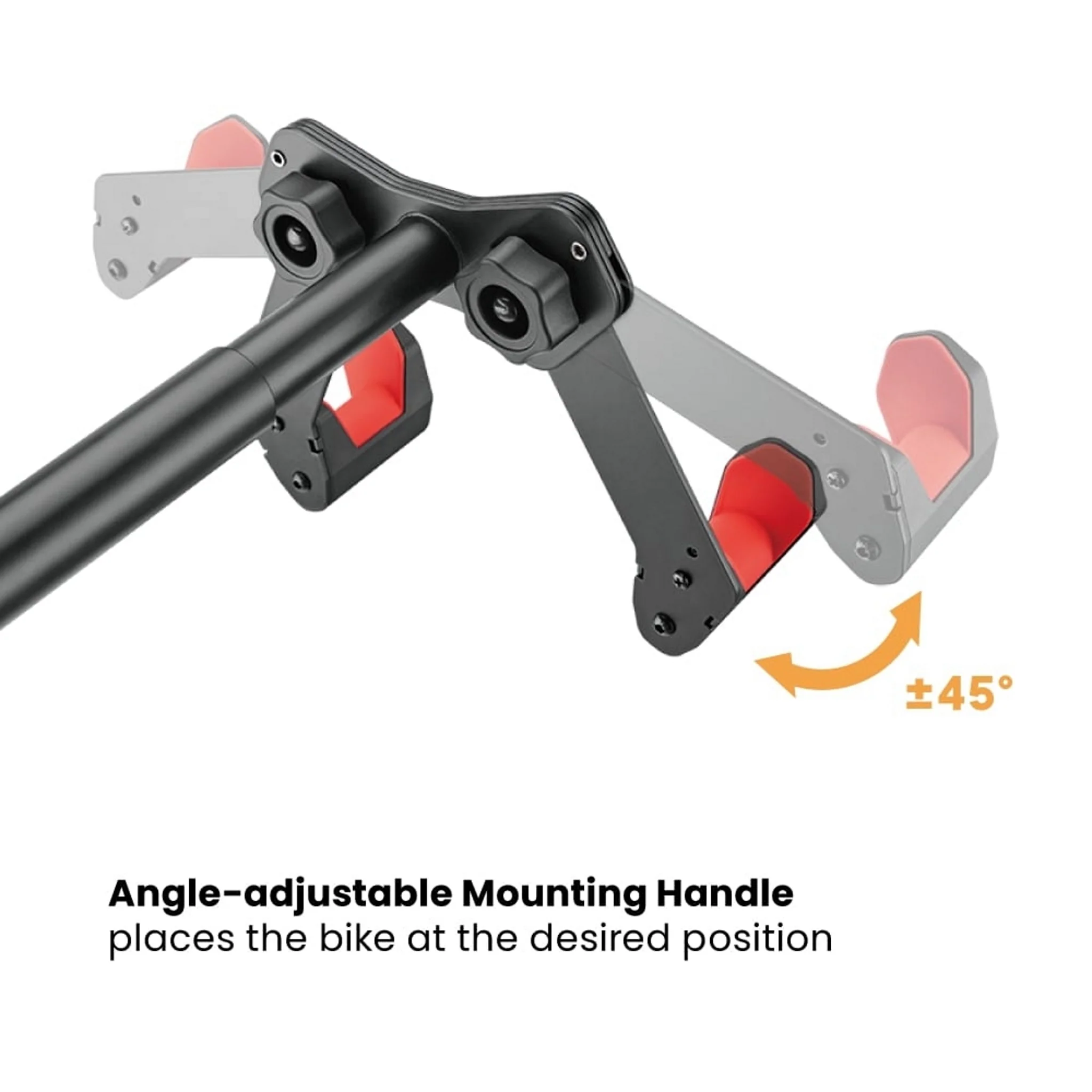 Bikerakz EZI-Hang Wall Mounted Bike Rack Black/Red - up to 25kg - Image 4