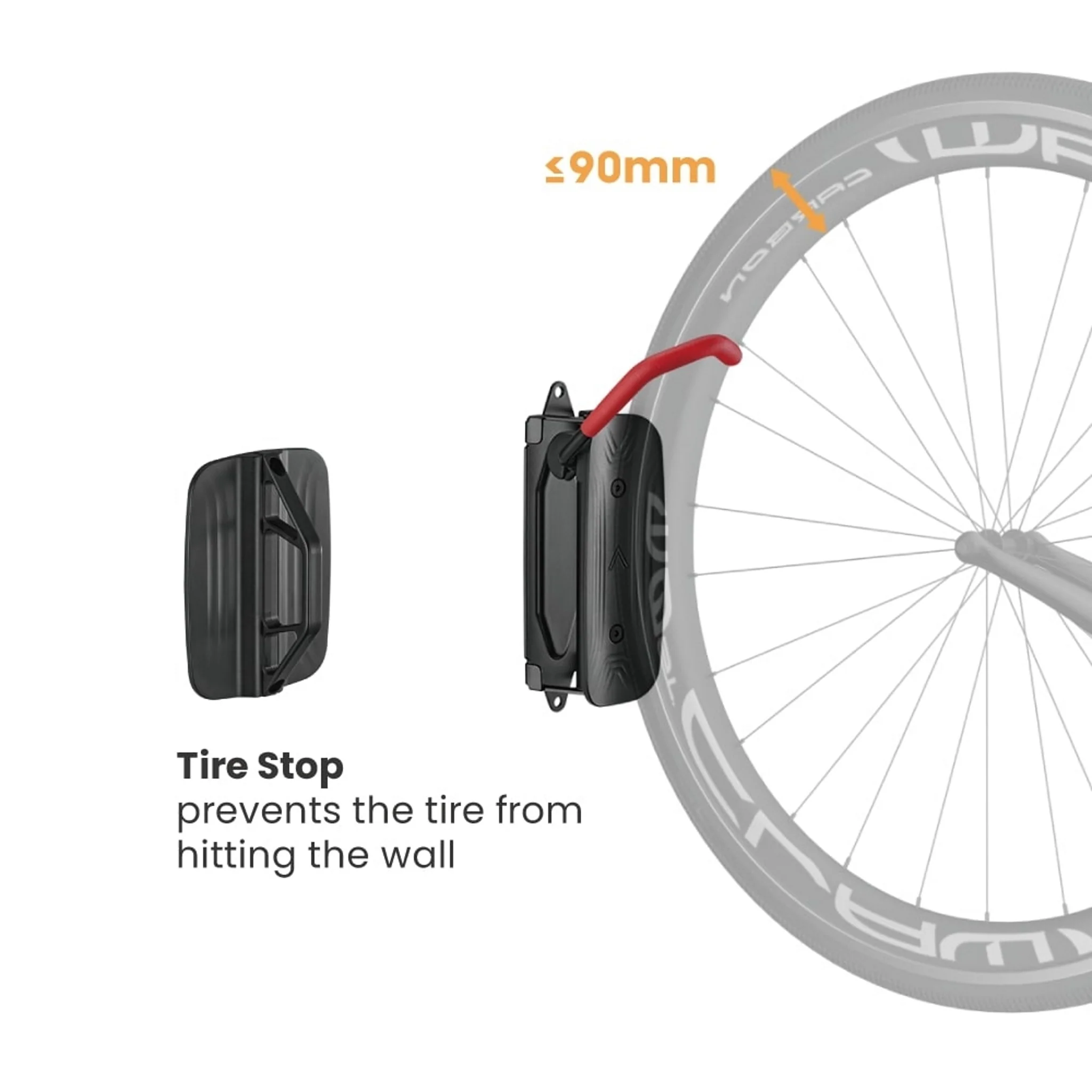 Bikerakz EZI-Hold Wall Mounted Bike Rack Red - Image 3