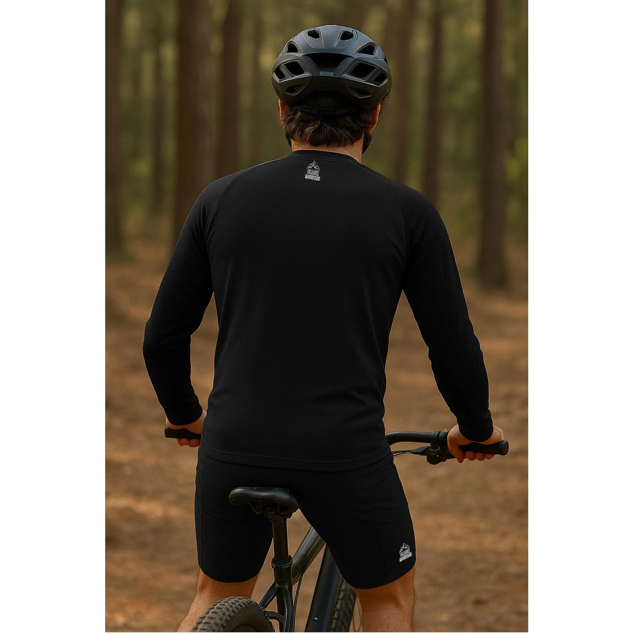 Black Mountain Shadow Trail Long Sleeve MTB Jersey Black - Image 4