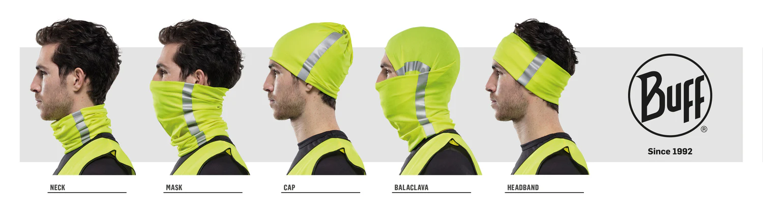 Buff Original EcoStretch Neck Warmer UNI Reflective Yellow - Image 5