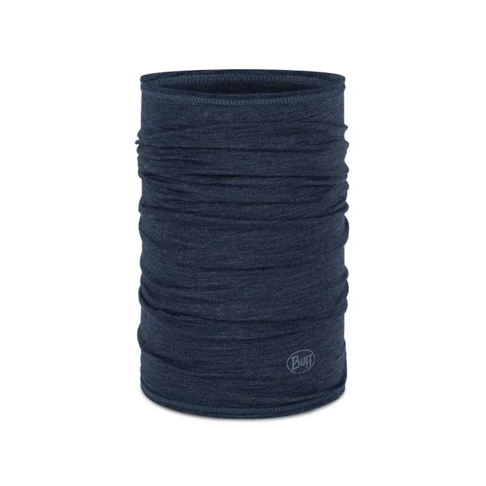 Buff Lightweight Merino Wool Neck Warmer UNI Solid Night Blue