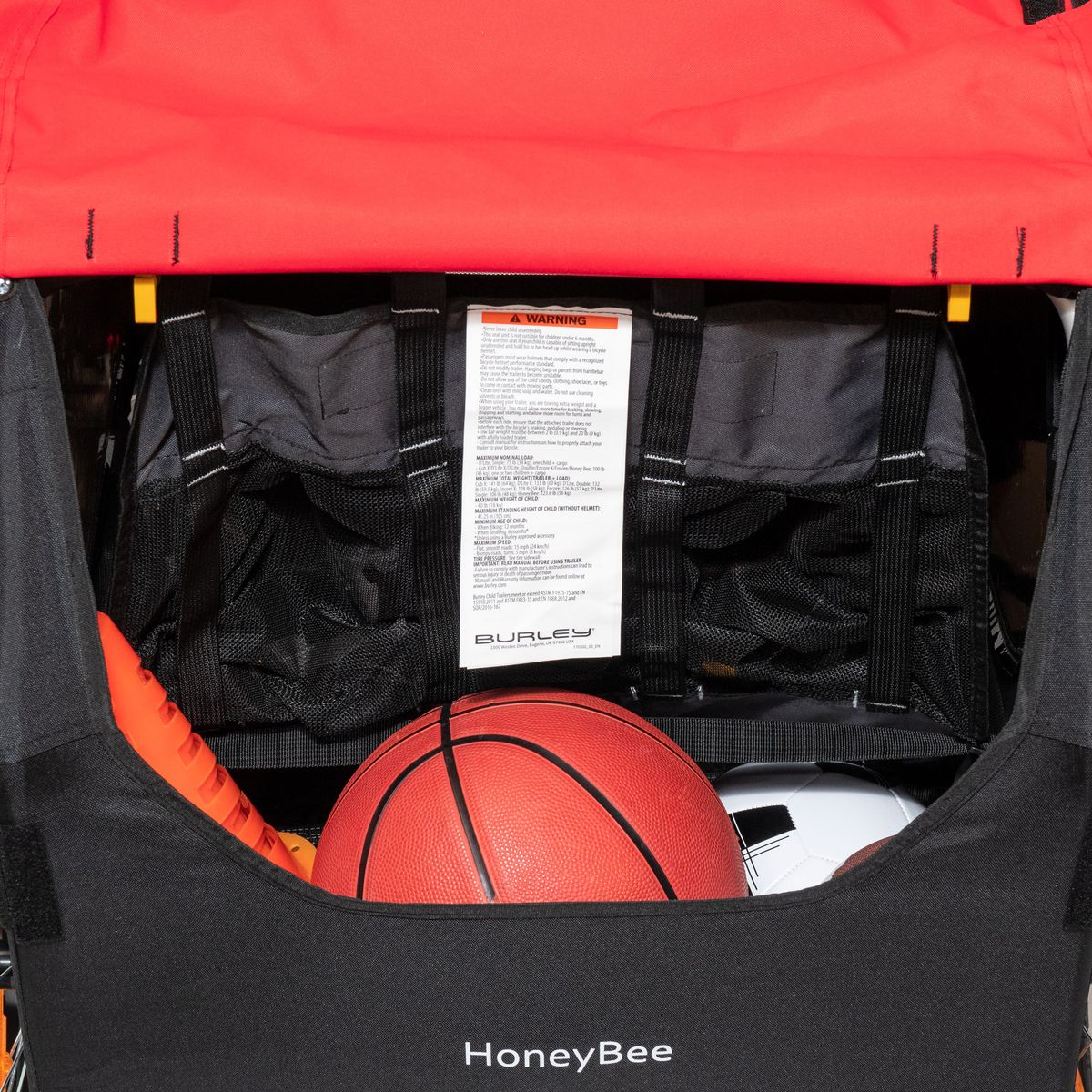 Burley Kids 2 Seat Trailer Honey Bee Red - Image 7