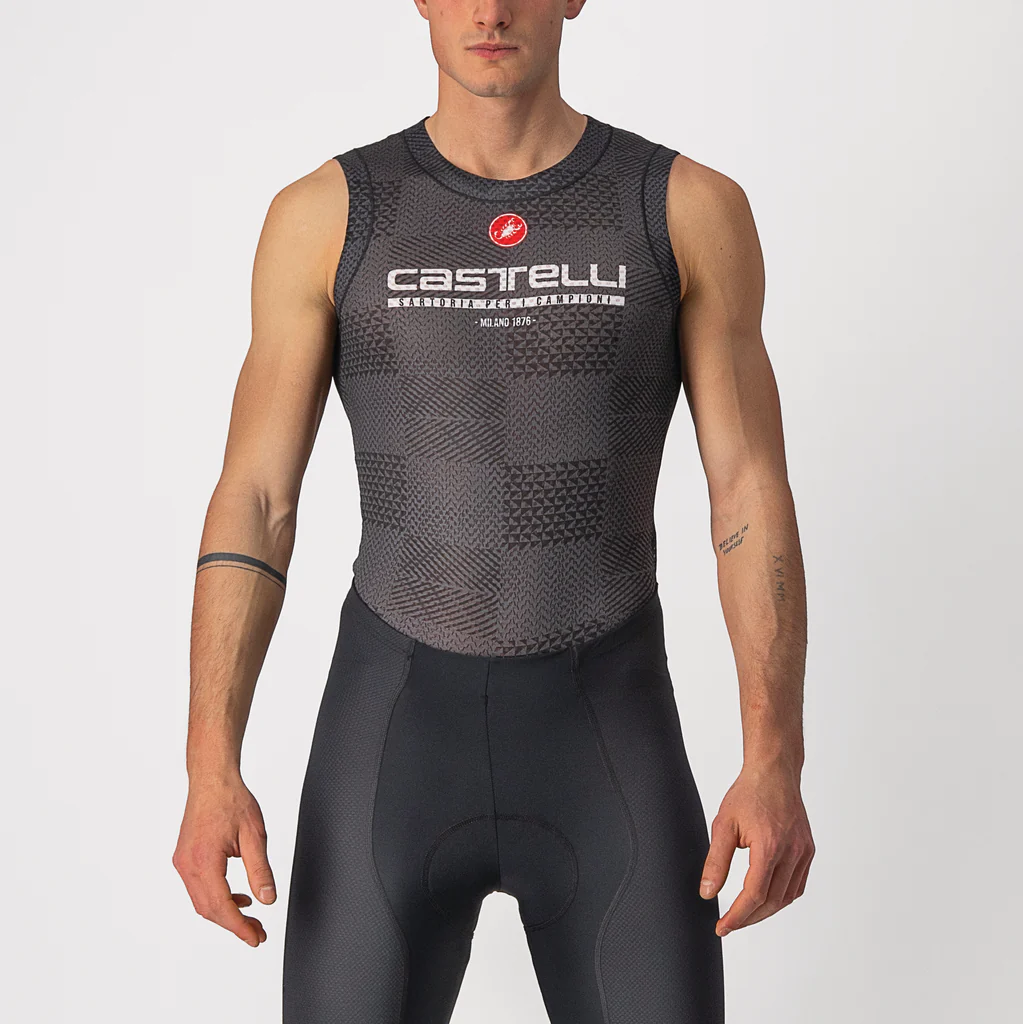 Castelli Baselayer Pro Mesh Sleeveless Dark/Steel Blue/White - Image 3