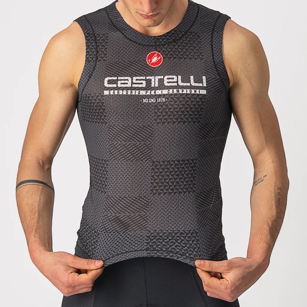 Castelli Baselayer Pro Mesh Sleeveless Dark/Steel Blue/White - Image 5