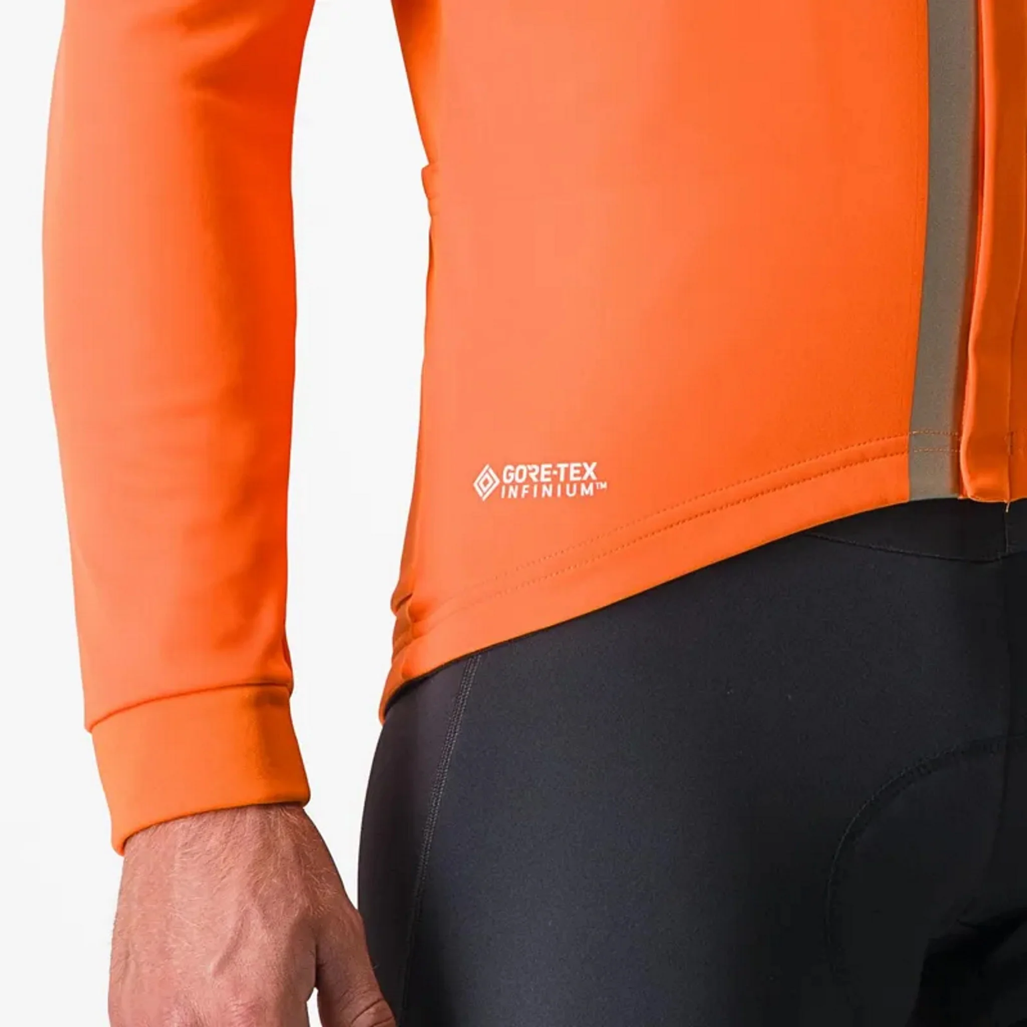 Castelli Entrata Men's Mid-Weight Jacket Orange/Red - Image 7