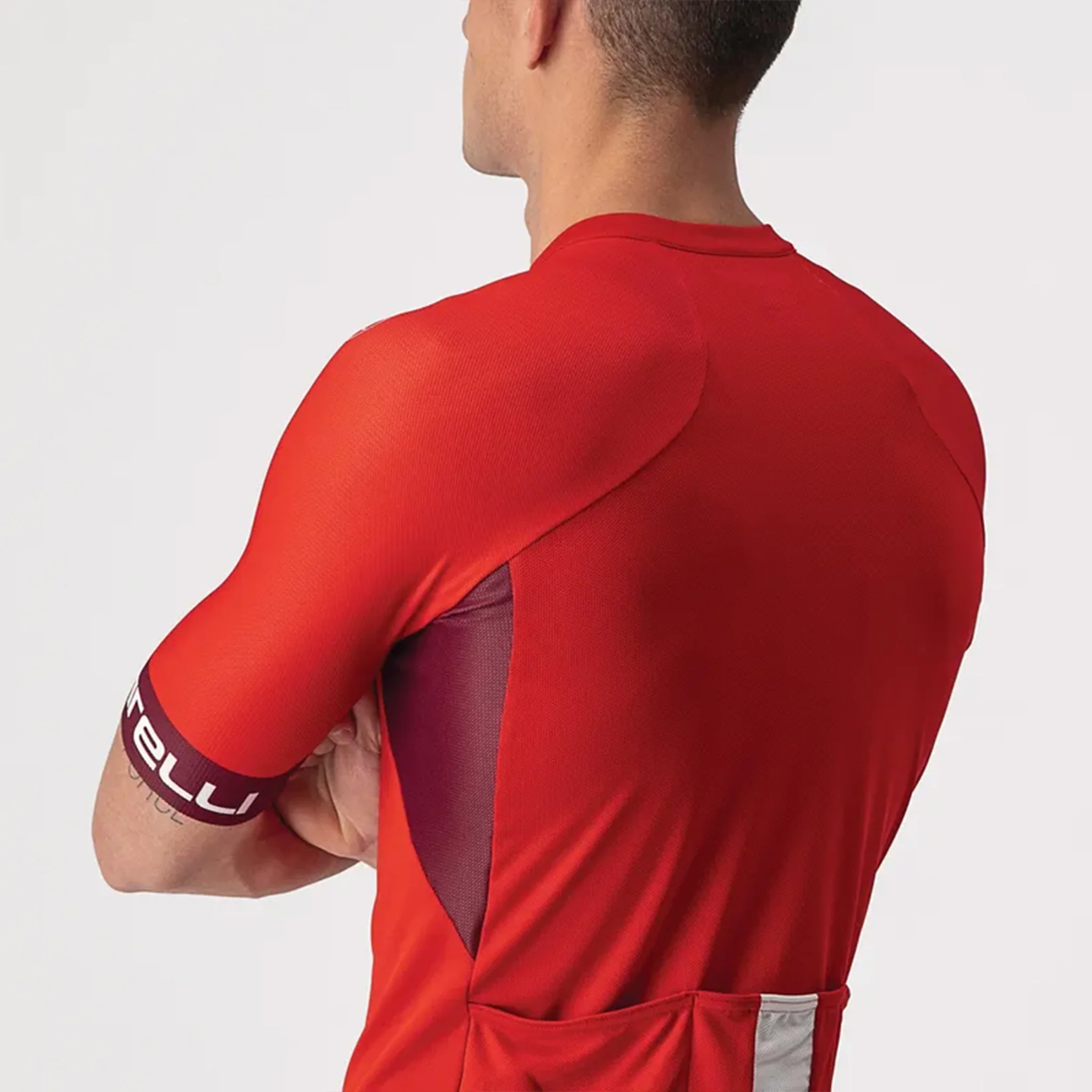 Castelli Entrata VI Jersey Red/Ivory - Image 3