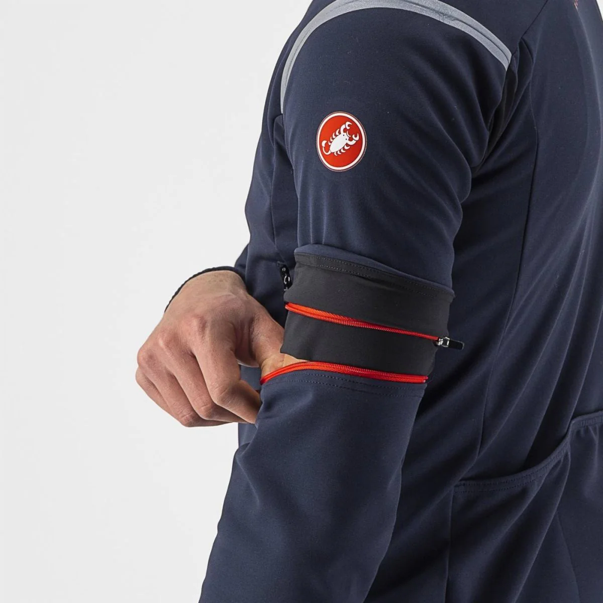 Castelli Jacket Perfetto RoS 2 Convertible Electric Lime/Dark Gray - Image 14