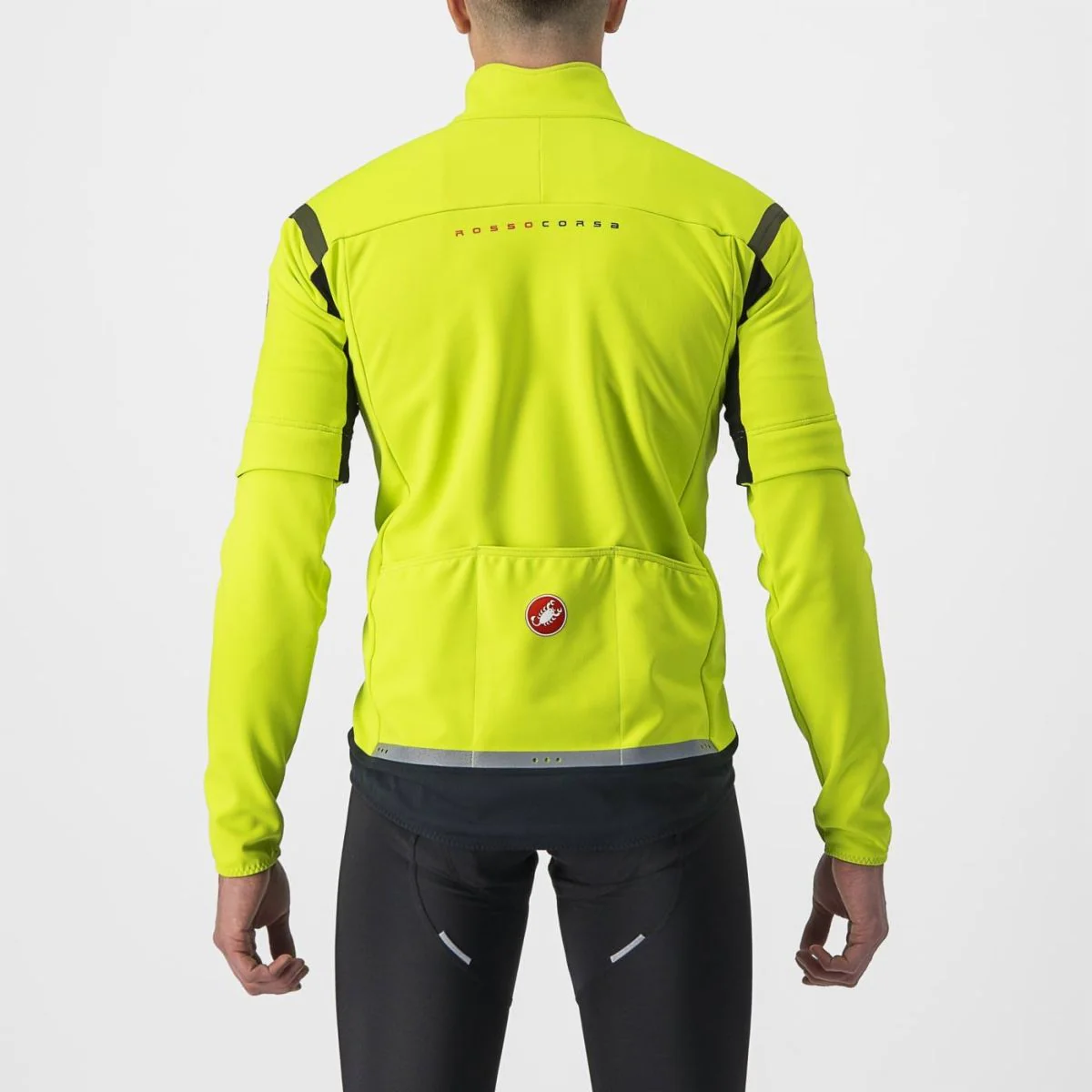 Castelli Jacket Perfetto RoS 2 Convertible Electric Lime/Dark Gray - Image 2