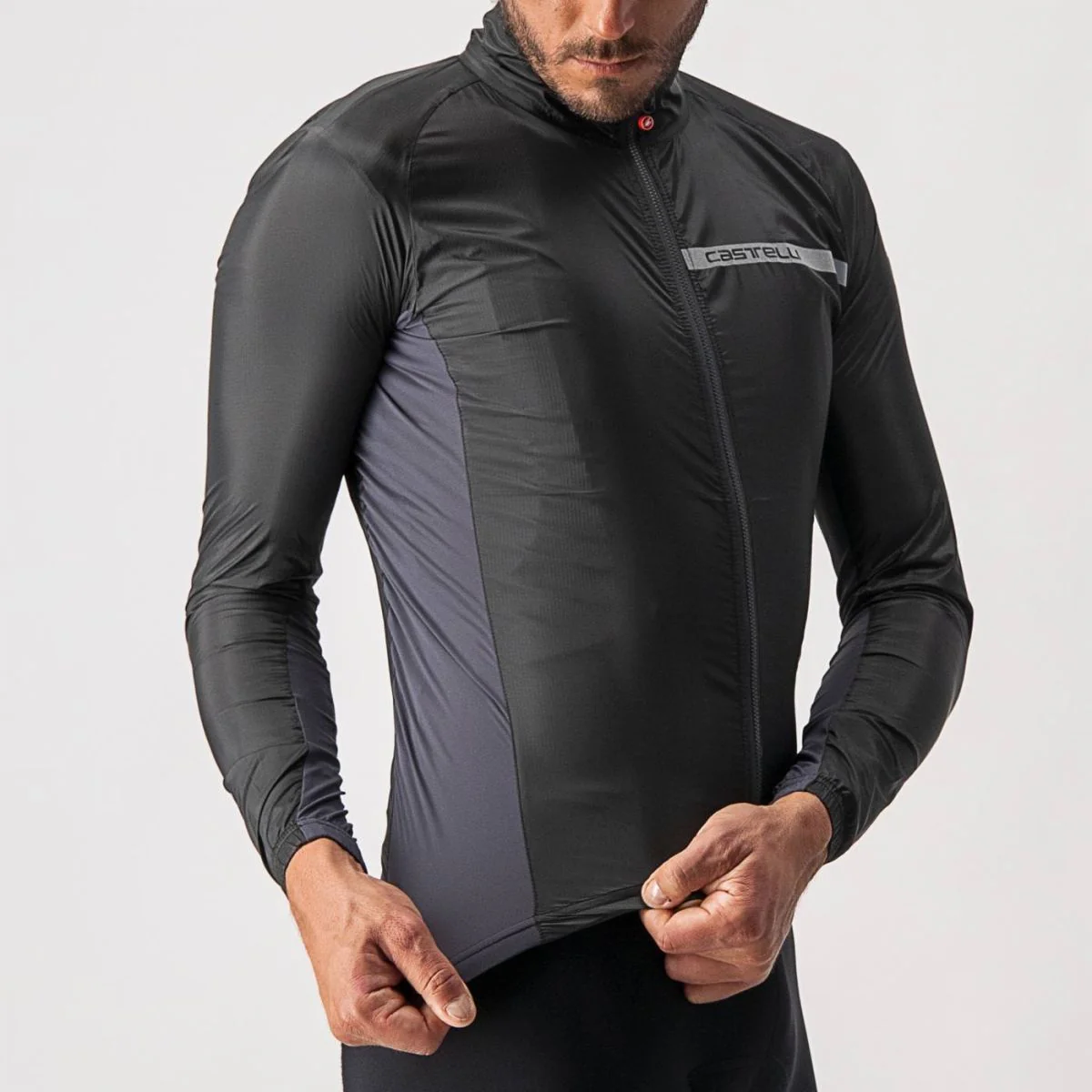 Castelli Jacket Squadra Stretch Electric Lime/Dark Gray - Image 19