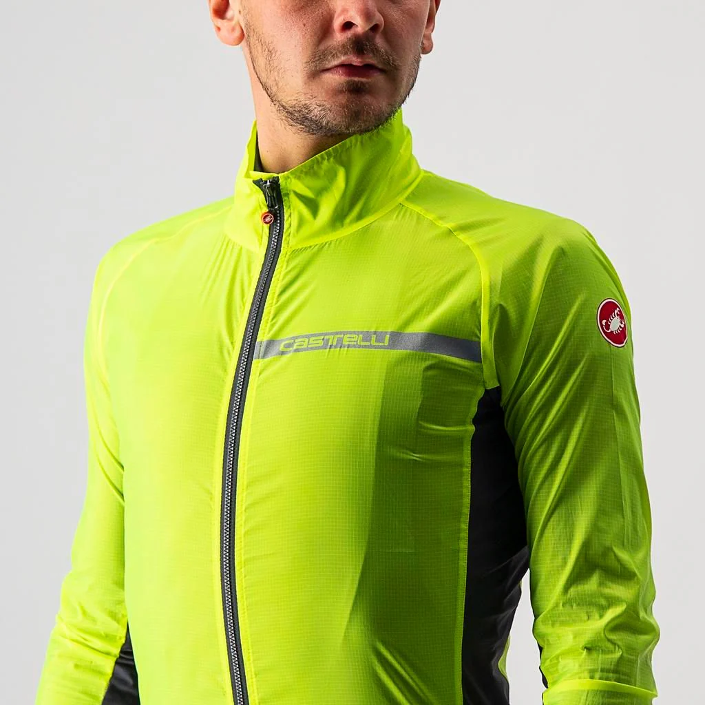 Castelli Jacket Squadra Stretch Electric Lime/Dark Gray - Image 5