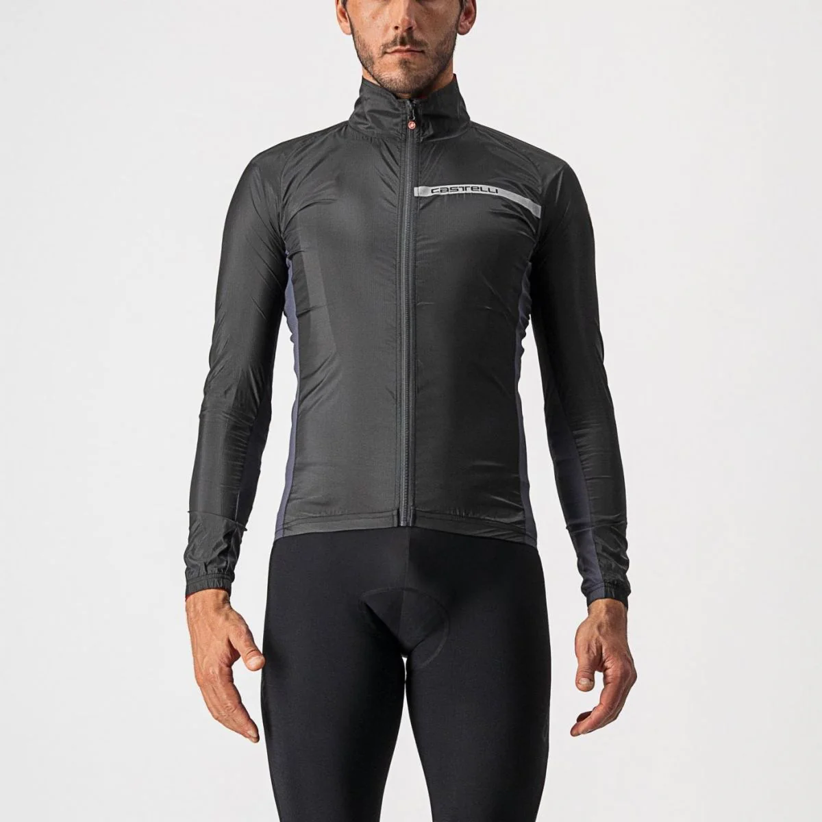 Castelli Jacket Squadra Stretch Light Black/Dark Gray