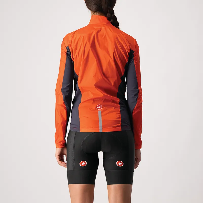 Castelli Jacket Squadra Stretch Womens Fiery Red/Dark Gray - Image 2