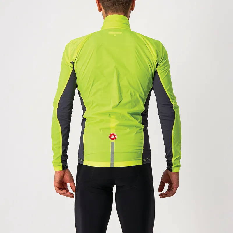 Castelli Jacket Squadra Stretch Yellow Fluo/Dark Gray - Image 2