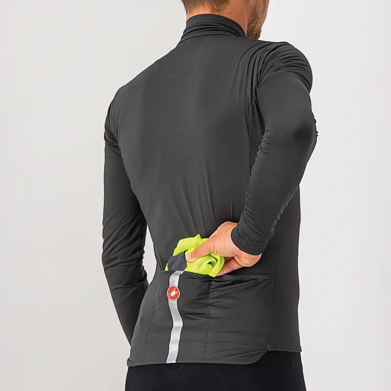 Castelli Jacket Squadra Stretch Yellow Fluo/Dark Gray - Image 7