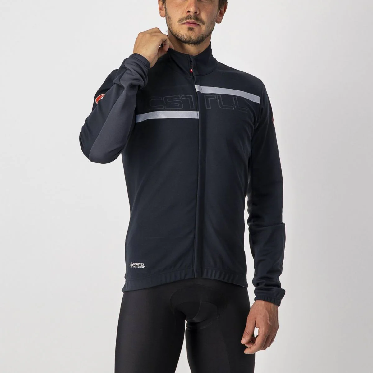 Castelli Jacket Transition 2 Light Black/Dark Gray-Silver Reflex - Image 7