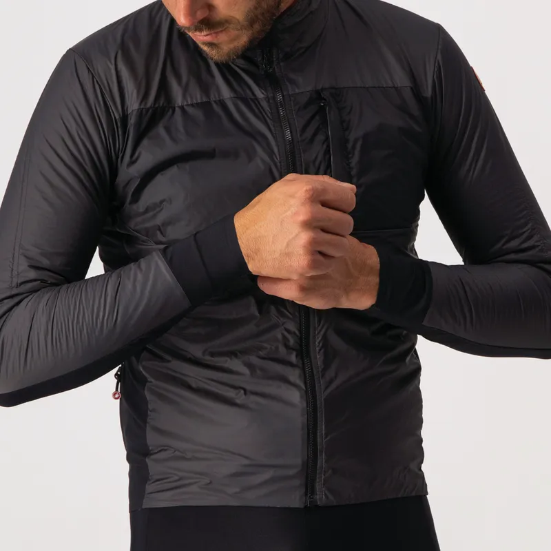 Castelli Jacket Unlimited Puffy Dark Gray/Black-Brilliant Orange - Image 4