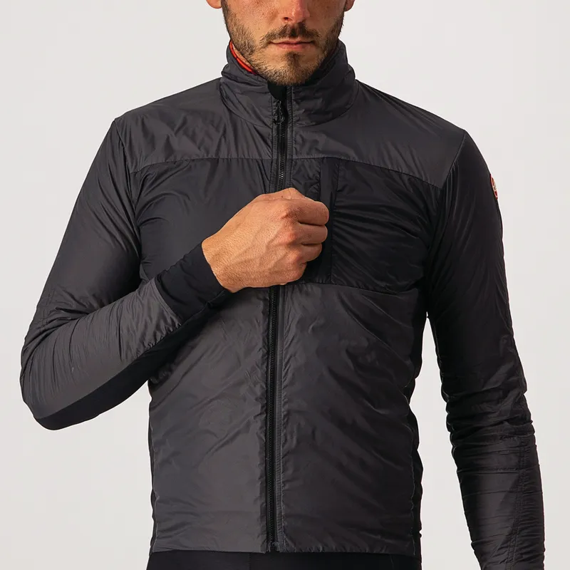 Castelli Jacket Unlimited Puffy Dark Gray/Black-Brilliant Orange - Image 5