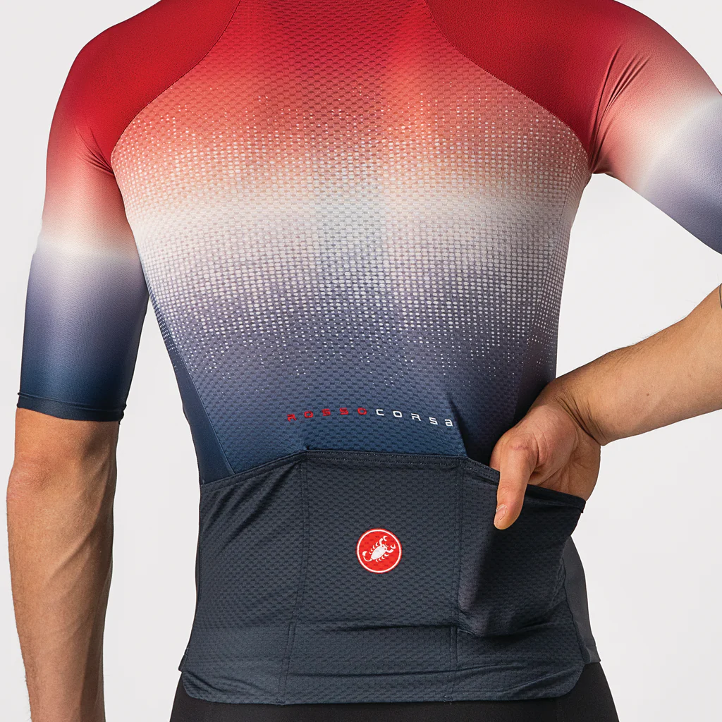 Castelli Jersey Aero Race 6.0 Savile Blue/Pro Red - Image 15