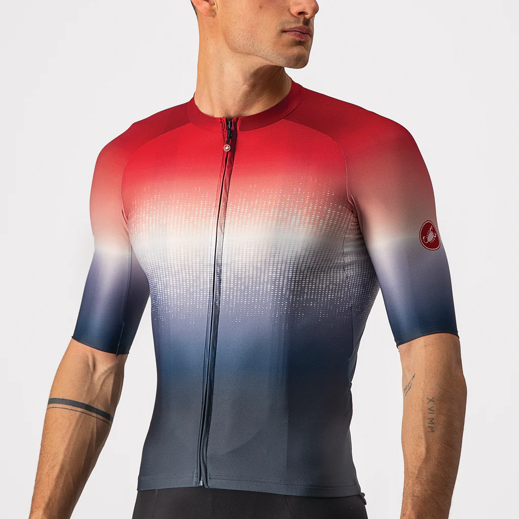 Castelli Jersey Aero Race 6.0 Savile Blue/Pro Red - Image 16