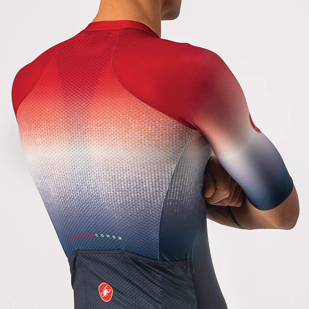 Castelli Jersey Aero Race 6.0 Savile Blue/Pro Red - Image 18