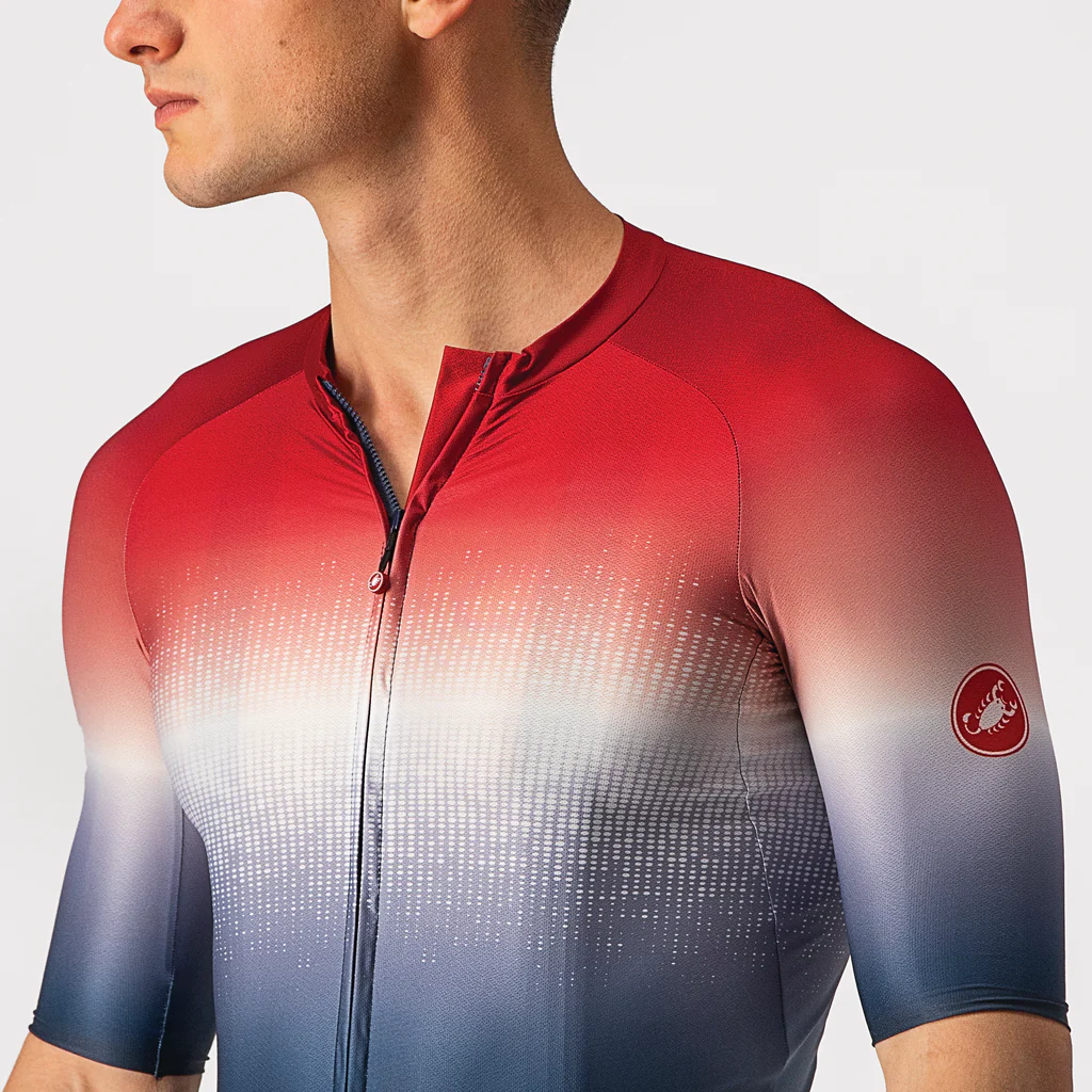 Castelli Jersey Aero Race 6.0 Savile Blue/Pro Red - Image 19