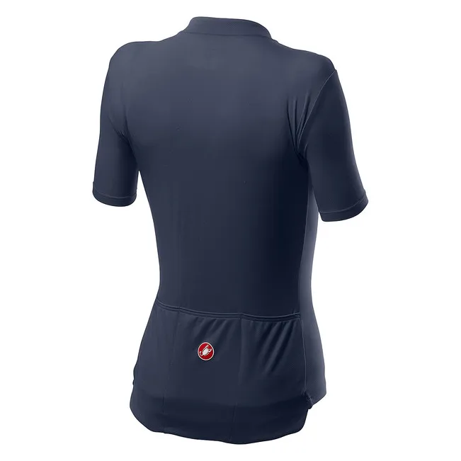 Castelli Jersey Anima 3 Womens Chartreuse/Dark Steel Blue - Image 2