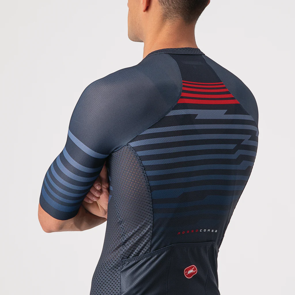 Castelli Jersey Climbers 3.0 SL Savile Blue/Red - Image 6