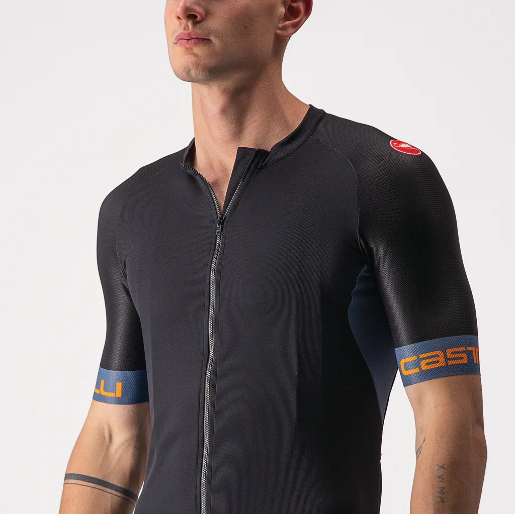 Castelli Jersey Entrata VI Light Black/Light Steel Blue - Image 6