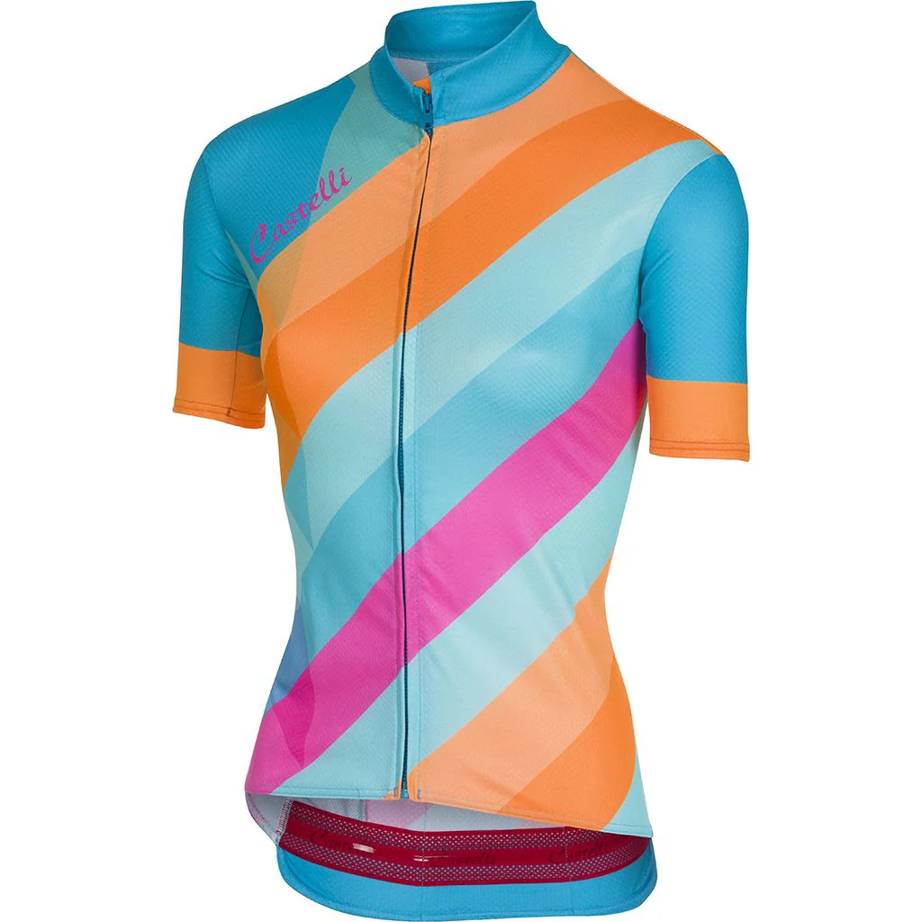 Castelli jersey Prisma FZ Womens Multicolour Forest Gray - Image 3