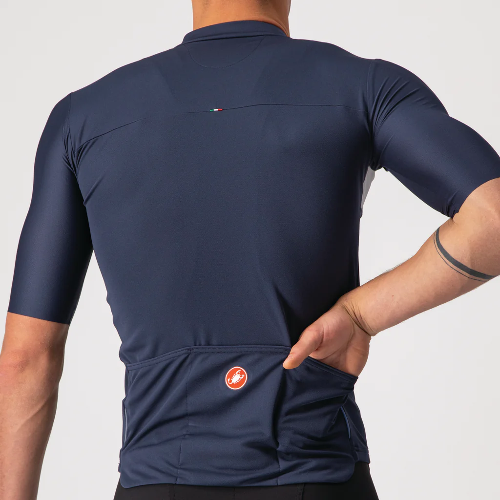 Castelli Jersey Prologo 7 Savile Blue/Silver Gray-Red - S - Image 4