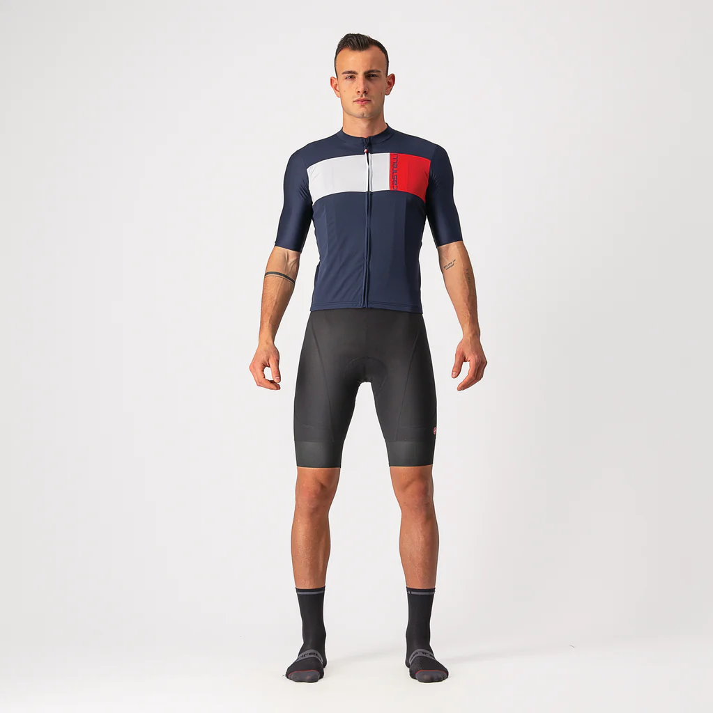 Castelli Jersey Prologo 7 Savile Blue/Silver Gray-Red - S - Image 5