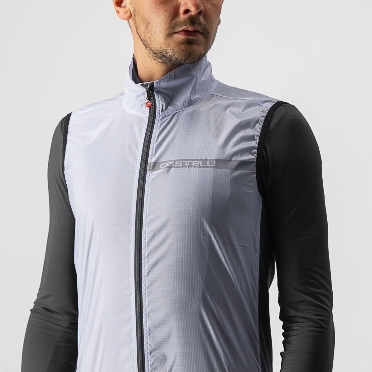 Castelli Vest Squadra Stretch Silver Gray/Dark Gray - Image 2