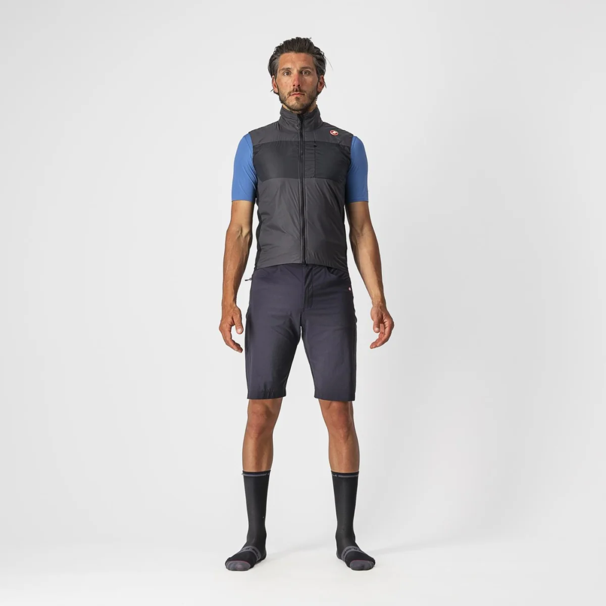 Castelli Vest Unlimited Puffy Dark Gray/Black-Silver Gray - Image 4
