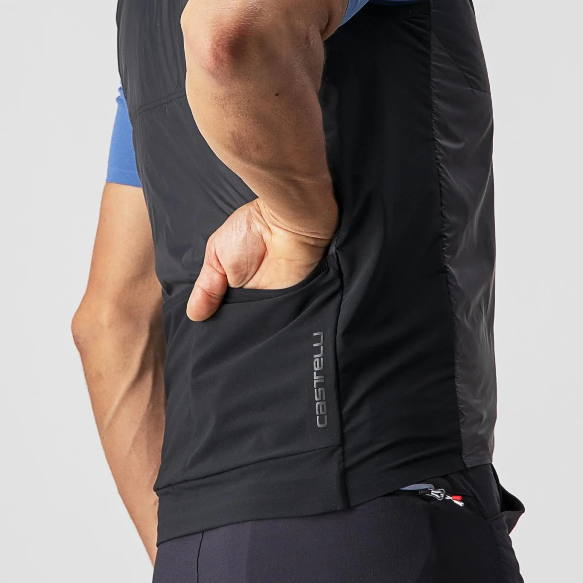 Castelli Vest Unlimited Puffy Dark Gray/Black-Silver Gray - Image 5